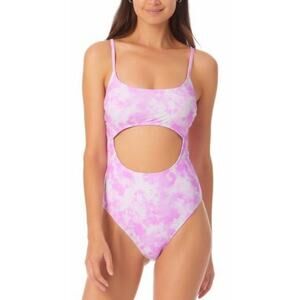California Waves Ladies Tie Dye Cutout One-Piece Swimsuit